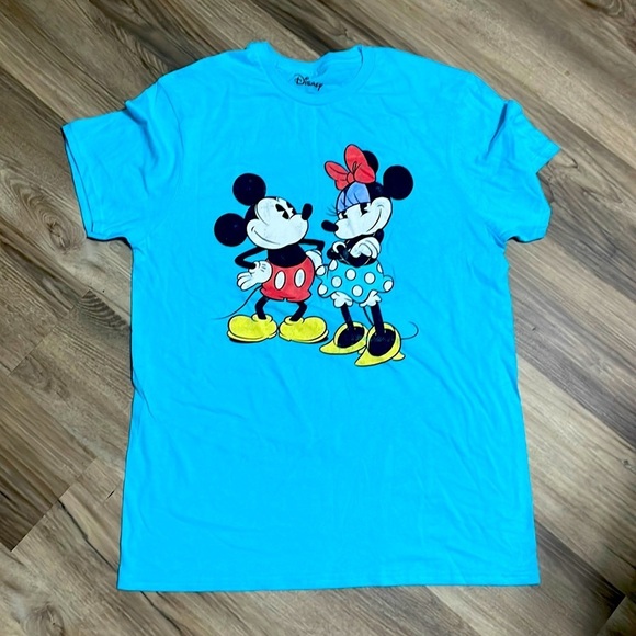 Disney Tops - Disney Minnie and Mickey blue shirt